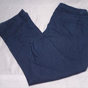Ashley Stewart Women's Relaxed Dark Blue Denim Jeans